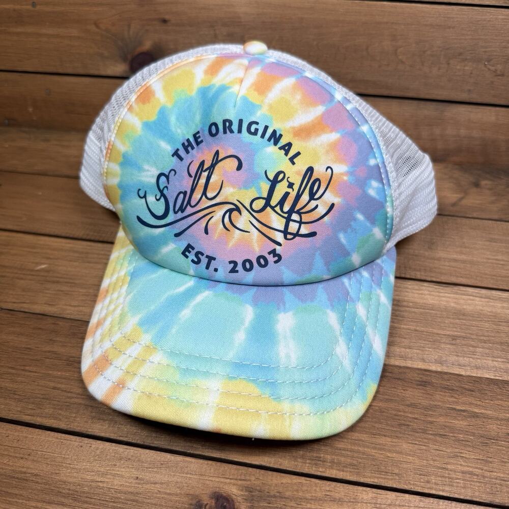 Salt Life Hat Florida Tie Dye Design Snapback Trucker Hat
